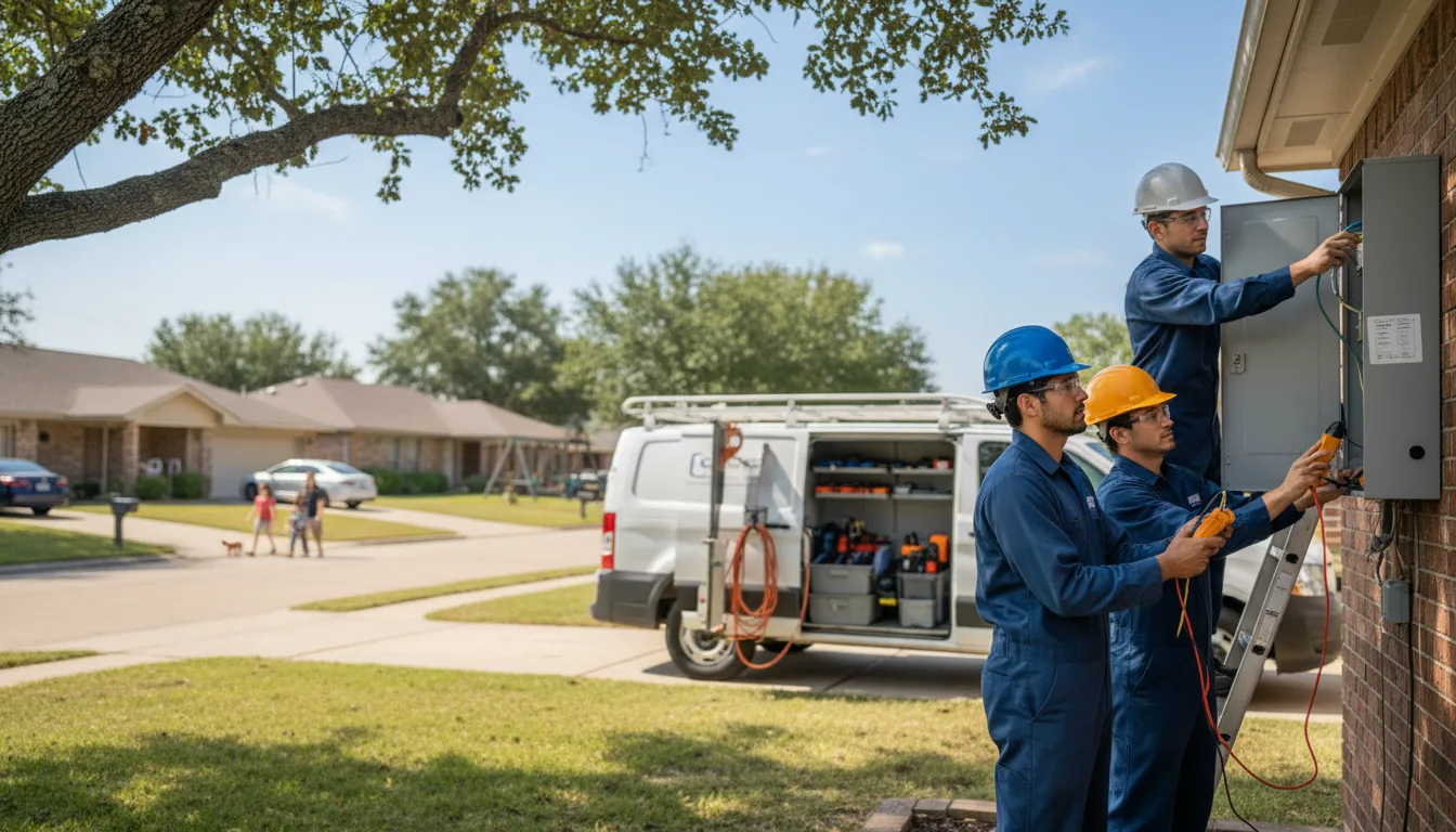 Certified electrician providing emergency electrical services in Nordheim, TX